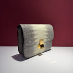 Celine Classic Medium-Sized Lizard-Grain Leather Handbag Shoulder Bag 189174TLC.02VG