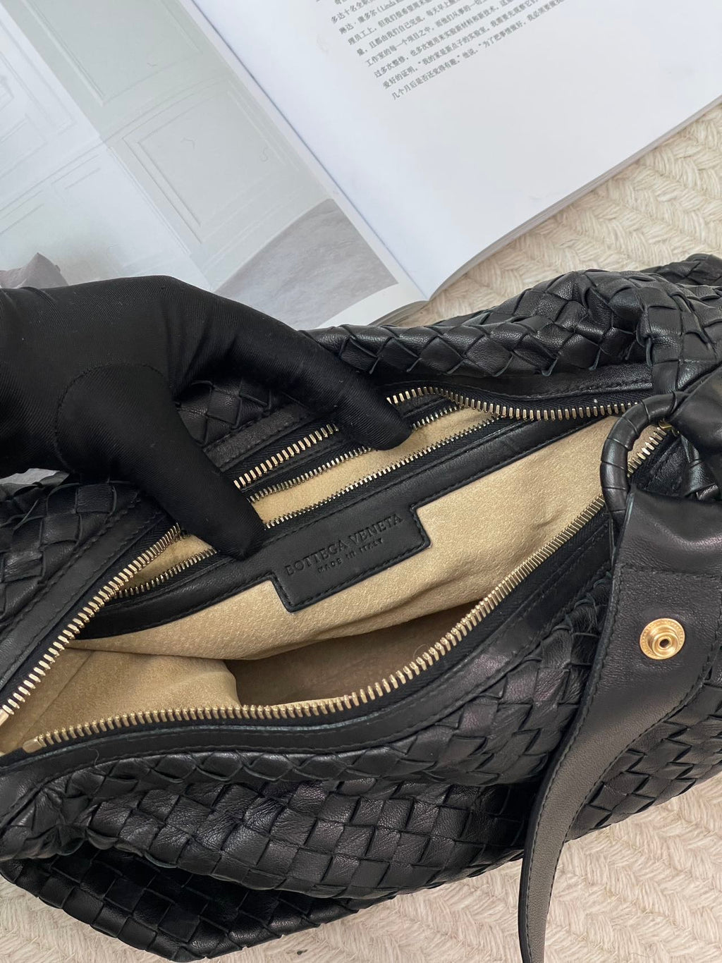 Bottega Veneta Black Shoulder Bag
