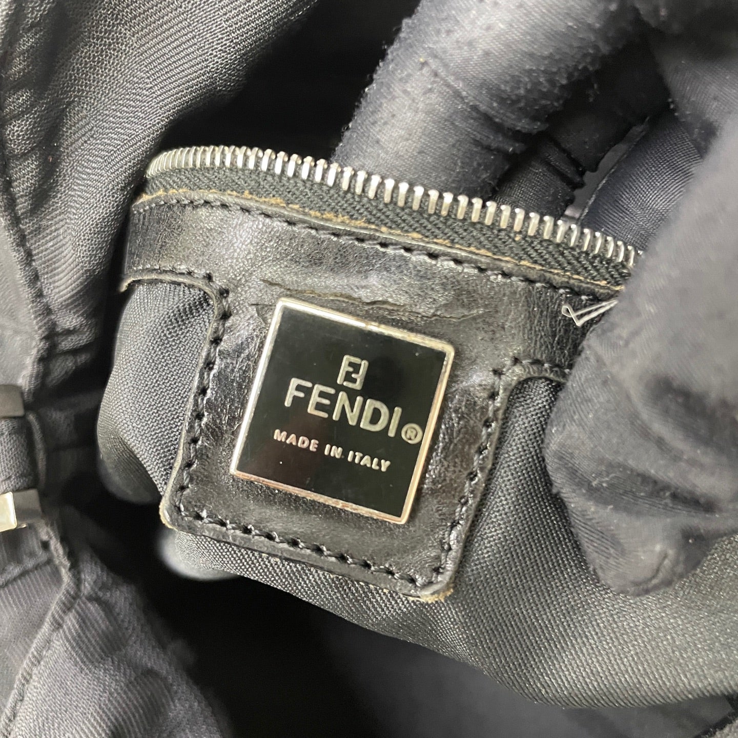 Fendi Cordura Black Shoulder Bag