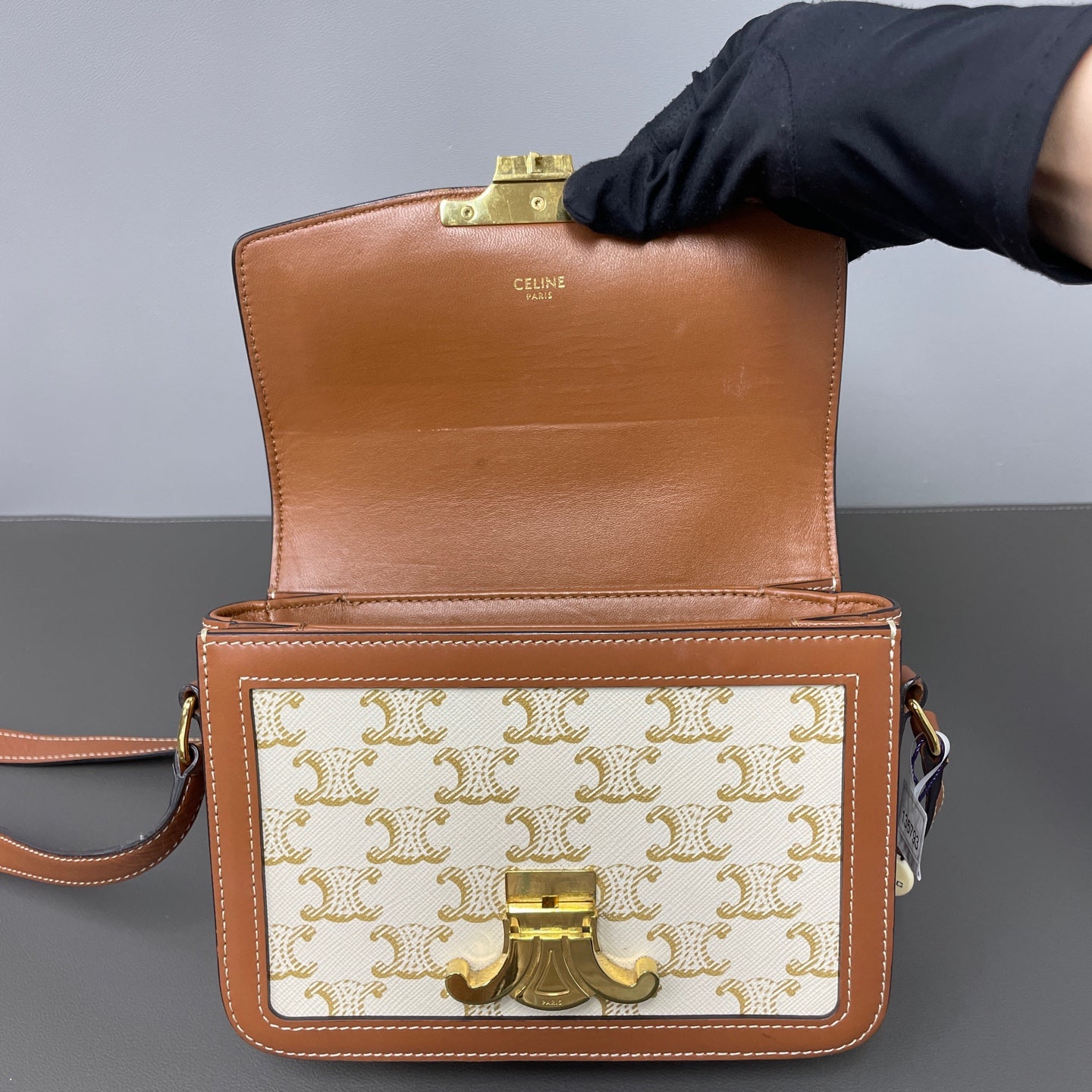 Celine Leather Gold Crossbody