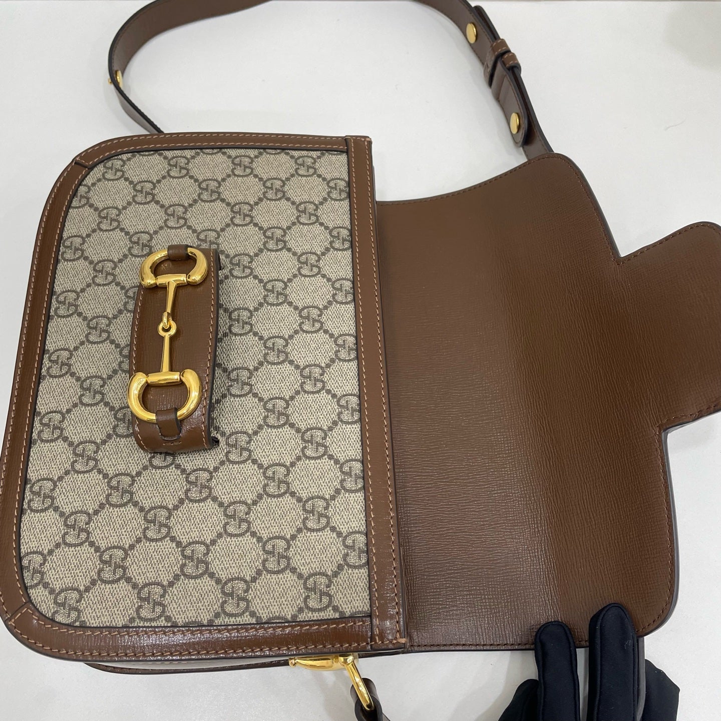 Gucci Canvas Brown Messenger Bag