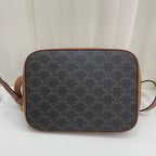Celine Canvas Brown Bucket & Drawstring Bag