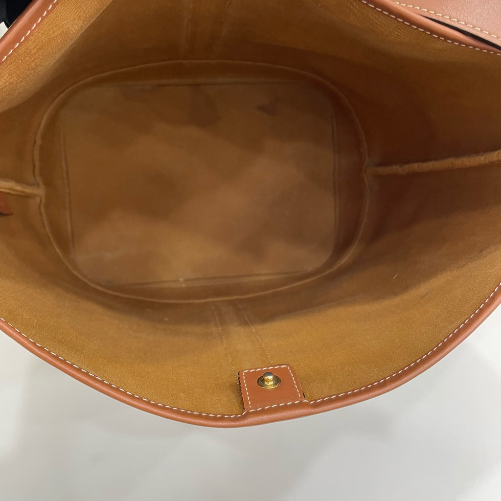 Celine Canvas Brown Bucket & Drawstring Bag