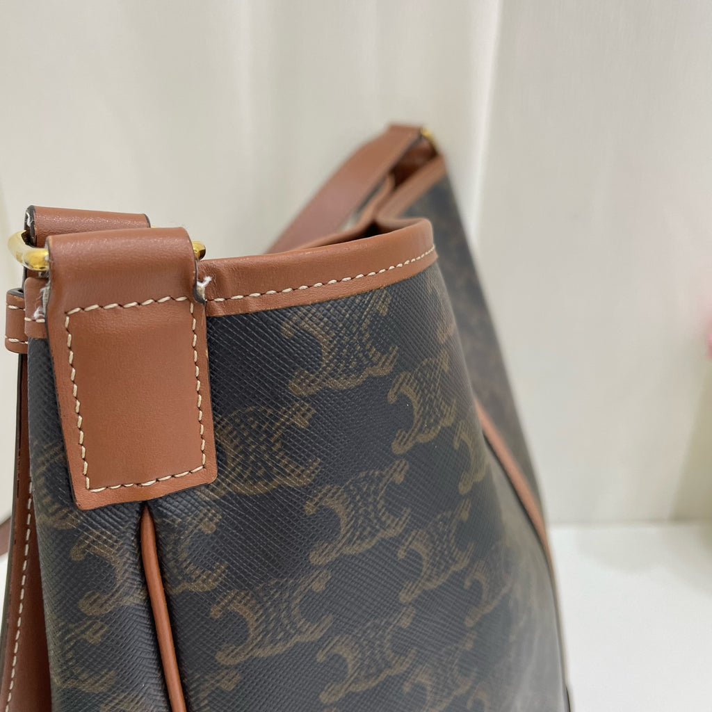 Celine Canvas Brown Bucket & Drawstring Bag