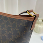 Celine Canvas Brown Bucket & Drawstring Bag