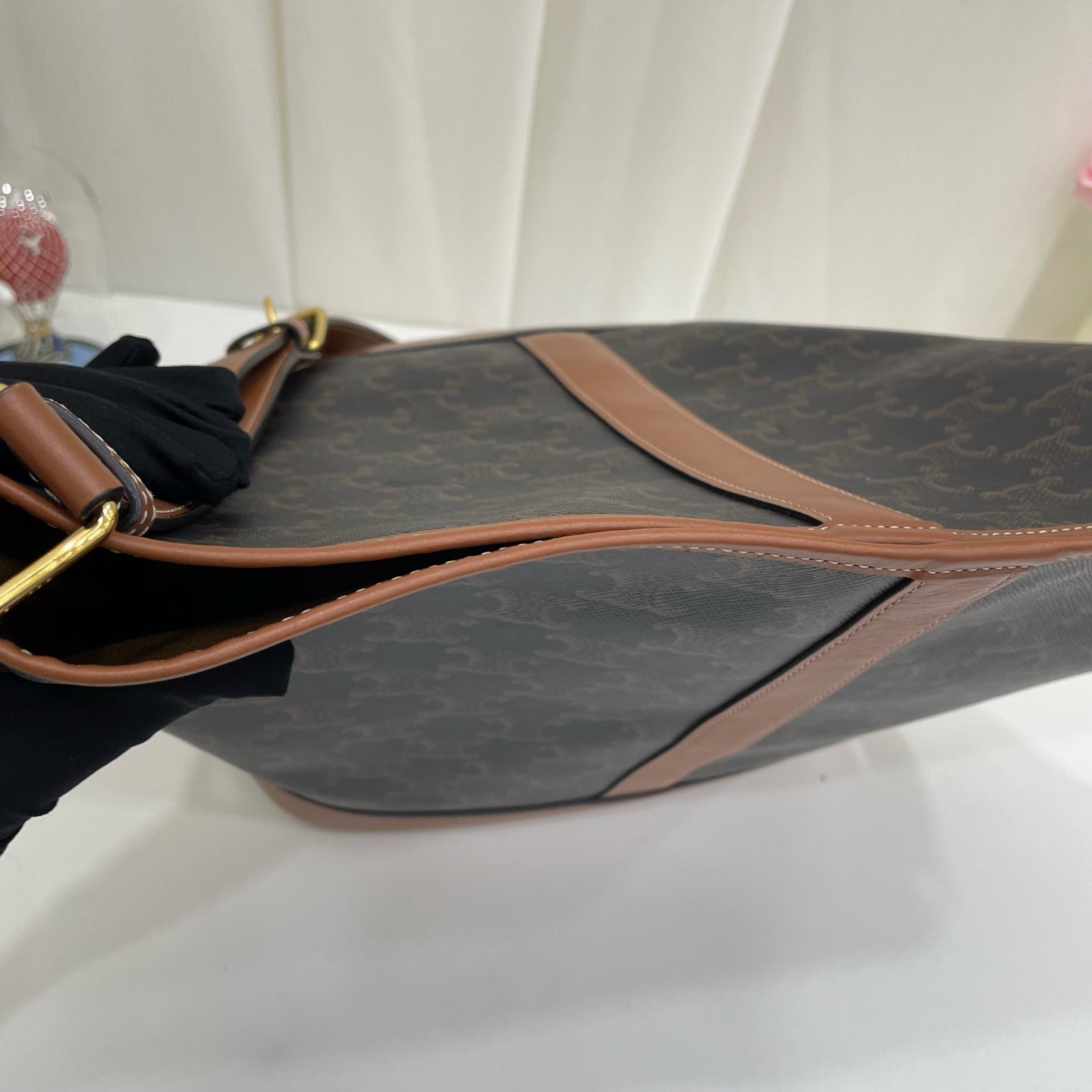 Celine Canvas Brown Bucket & Drawstring Bag