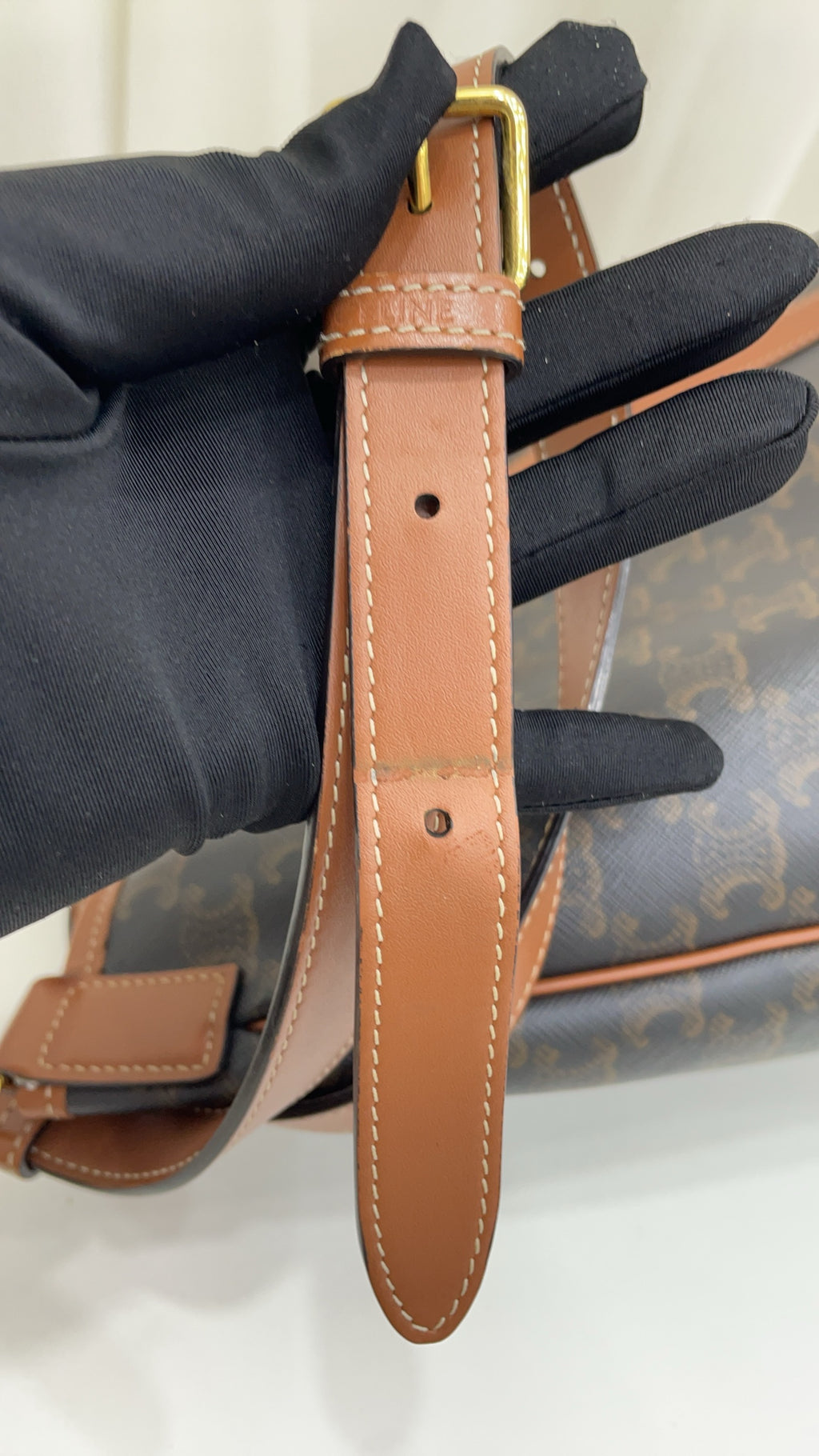 Celine Canvas Brown Bucket & Drawstring Bag