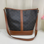 Celine Canvas Brown Bucket & Drawstring Bag