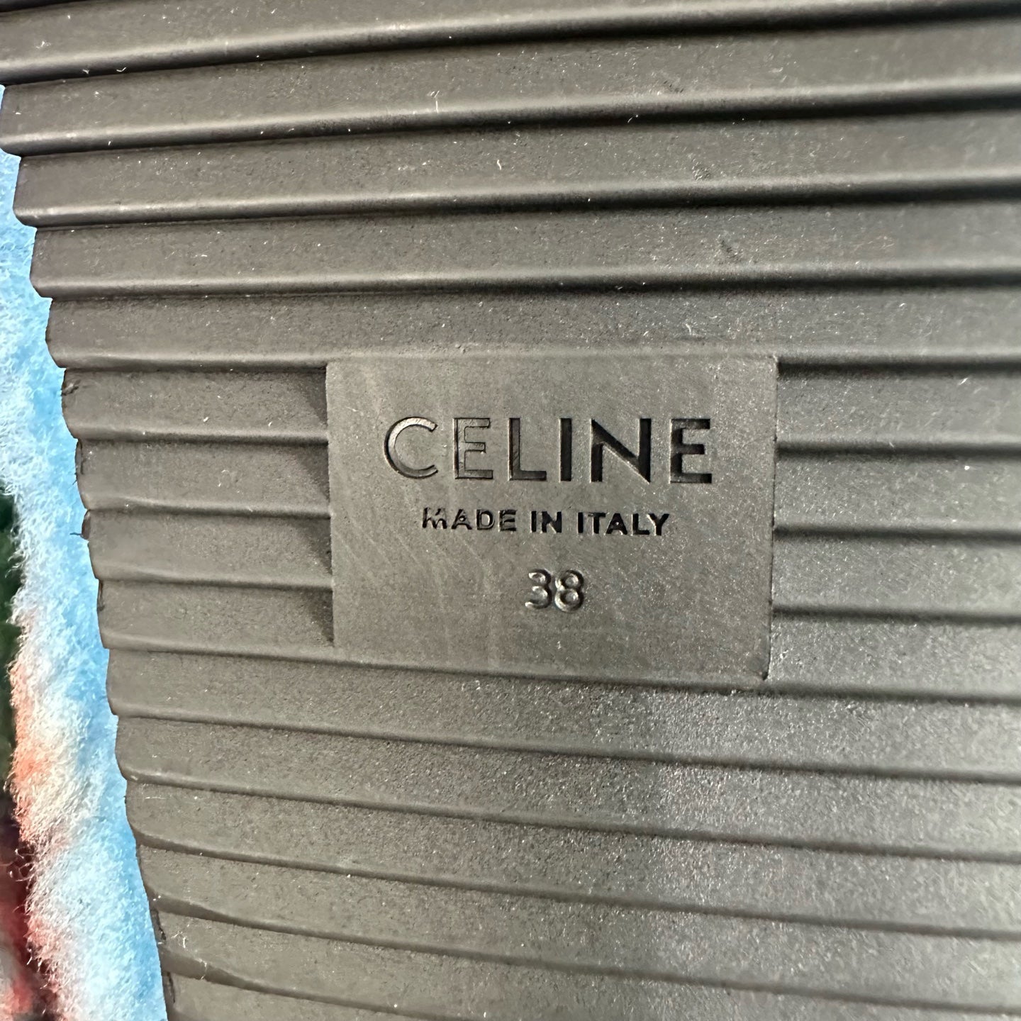 Celine Leather Blue Flip flop