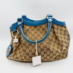 Gucci Canvas Blue Satchel