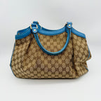 Gucci Canvas Blue Satchel