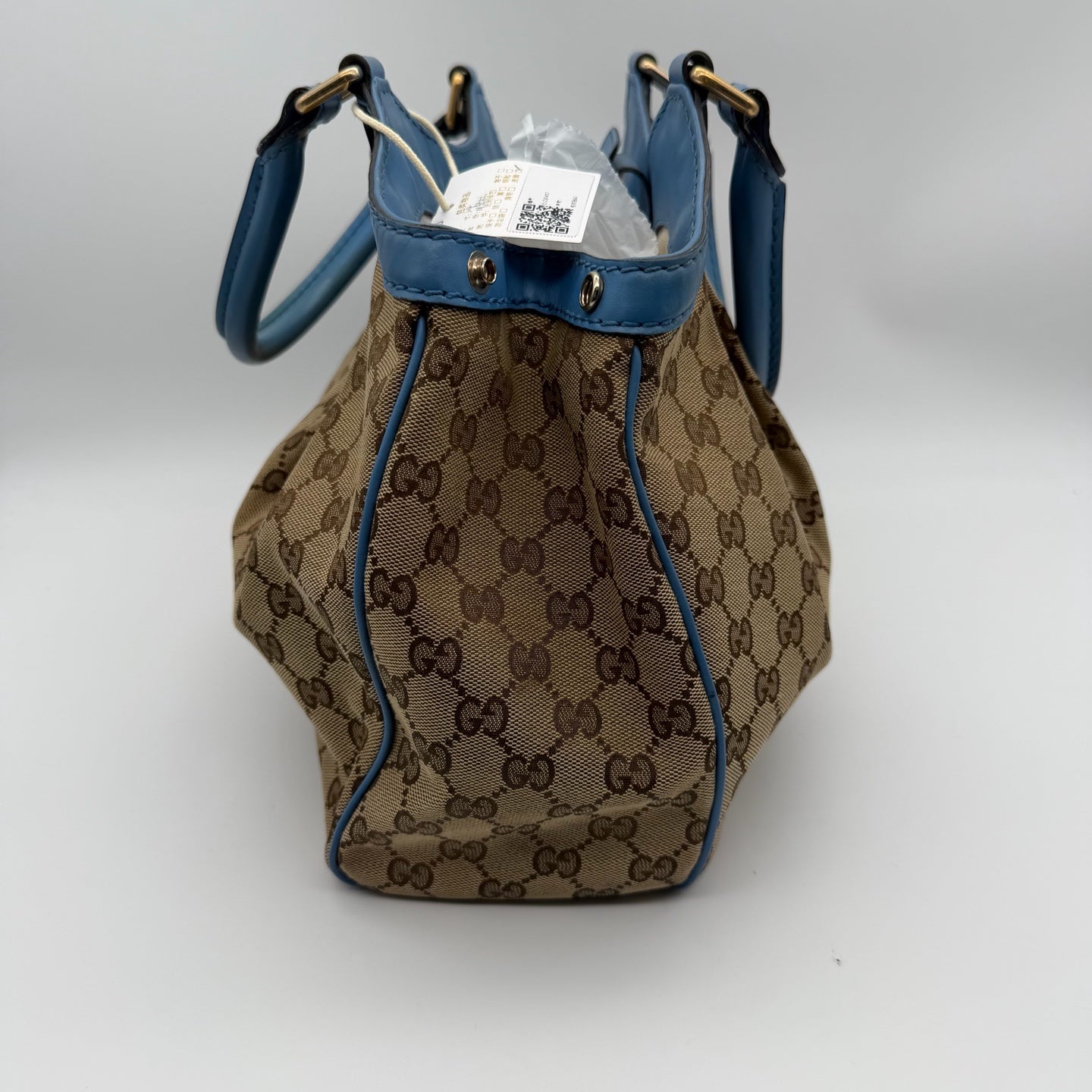 Gucci Canvas Blue Satchel