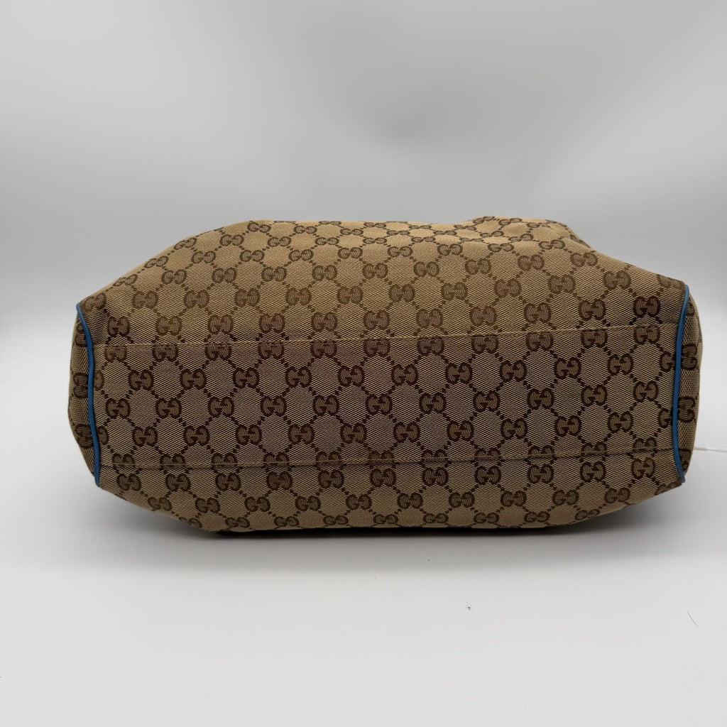Gucci Canvas Blue Satchel
