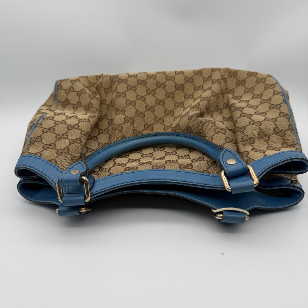 Gucci Canvas Blue Satchel
