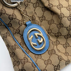 Gucci Canvas Blue Satchel