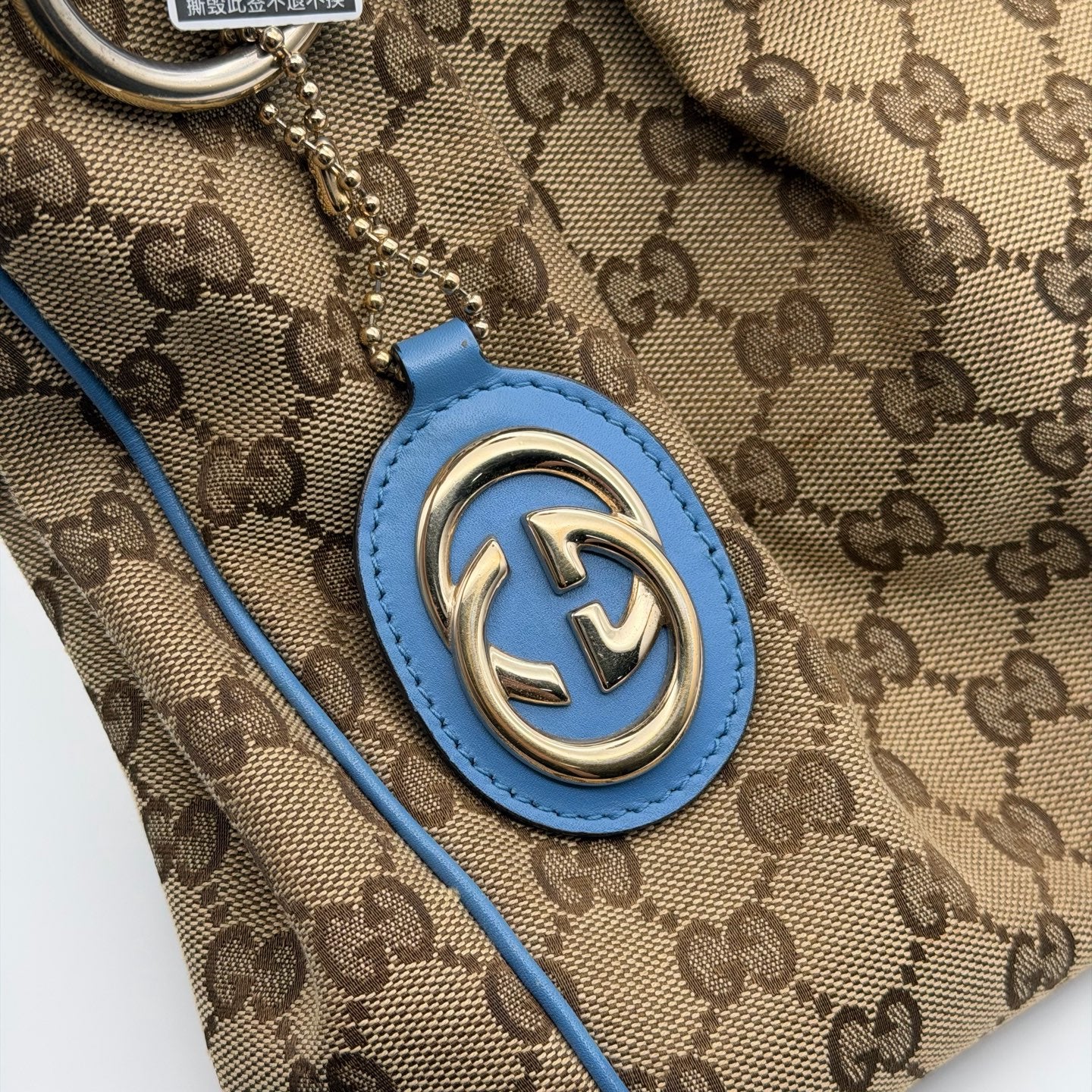 Gucci Canvas Blue Satchel