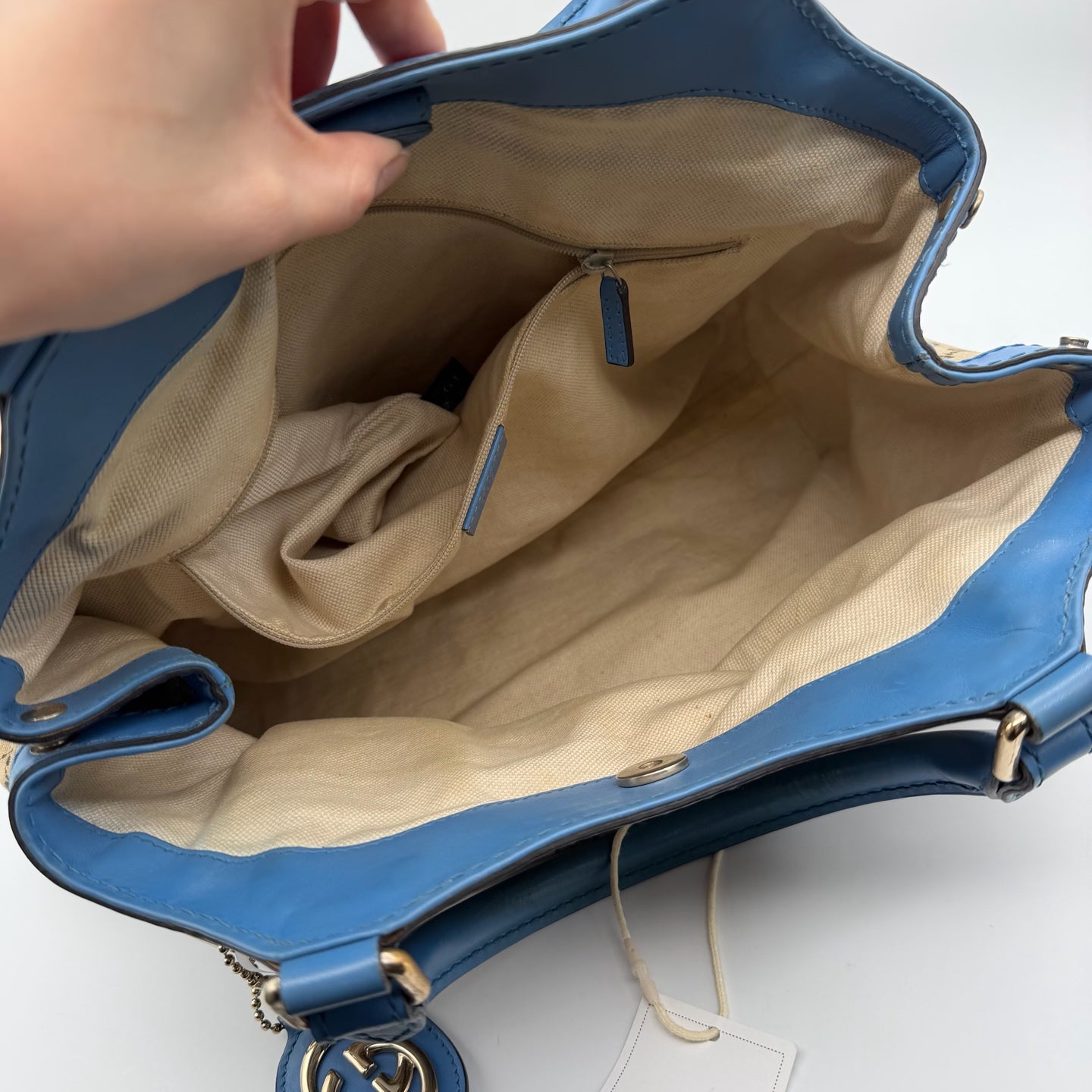 Gucci Canvas Blue Satchel