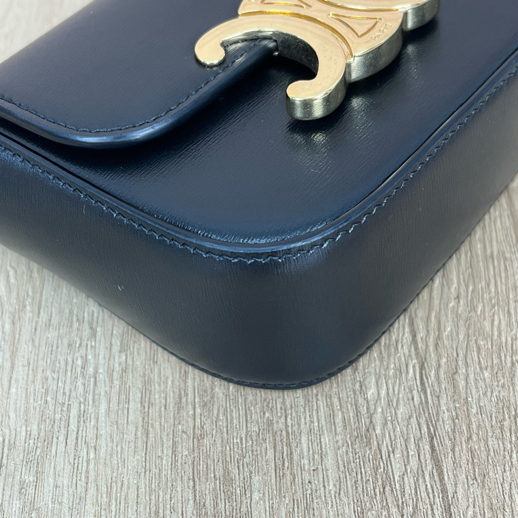 Celine TRIOMPHE Mini Glossy Calfskin Handbag 10I513DPV.38NO