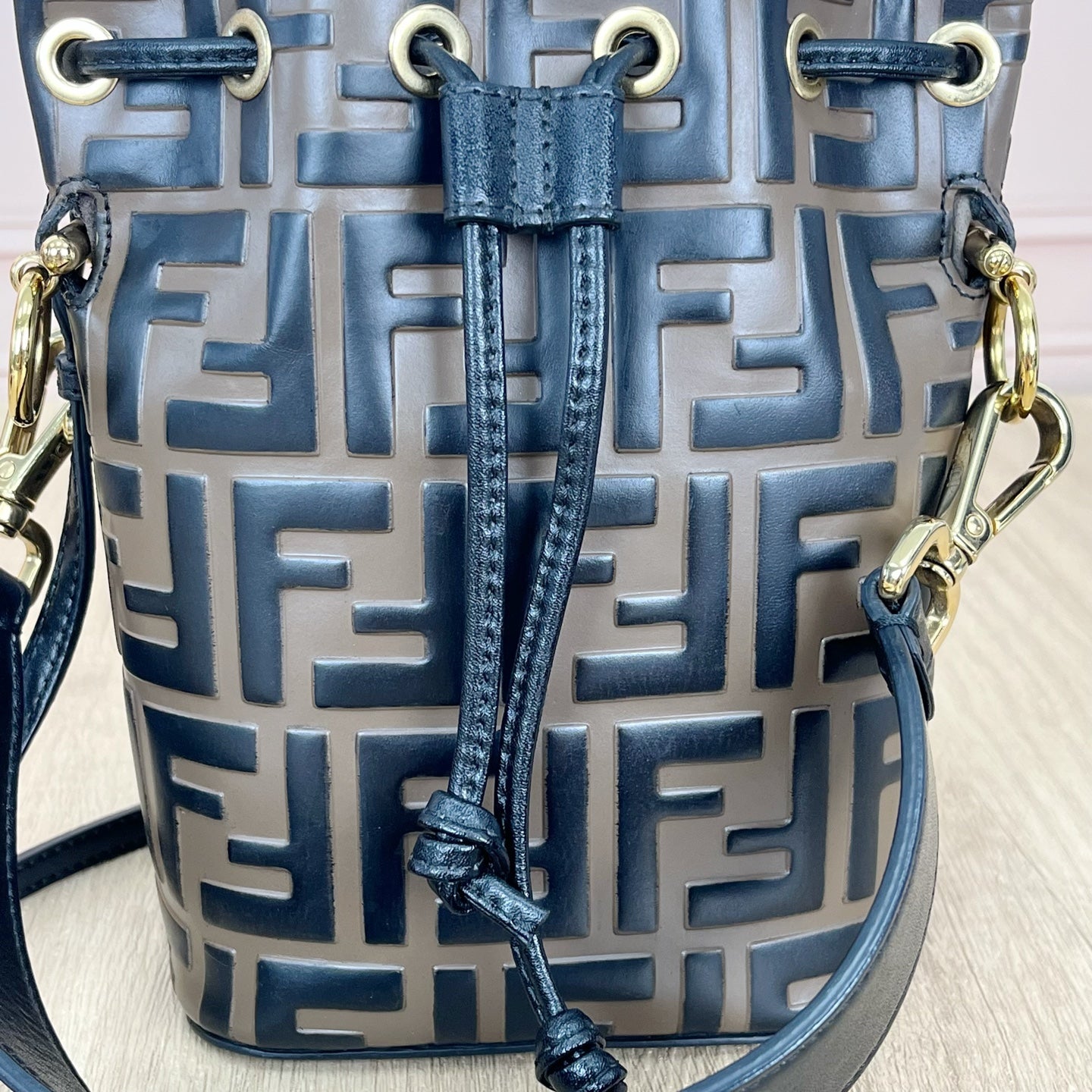 Fendi Brown Bucket & Drawstring Bag 8BS010-A3ZG-F13VK