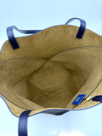 Loewe Medium-sized Glossy Cowhide Puzzle Fold Handbag Blue Tote A657G50X01-4467