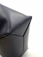 Loewe Medium-sized Glossy Cowhide Puzzle Fold Handbag Blue Tote A657G50X01-4467