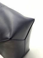 Loewe Medium-sized Glossy Cowhide Puzzle Fold Handbag Blue Tote A657G50X01-4467