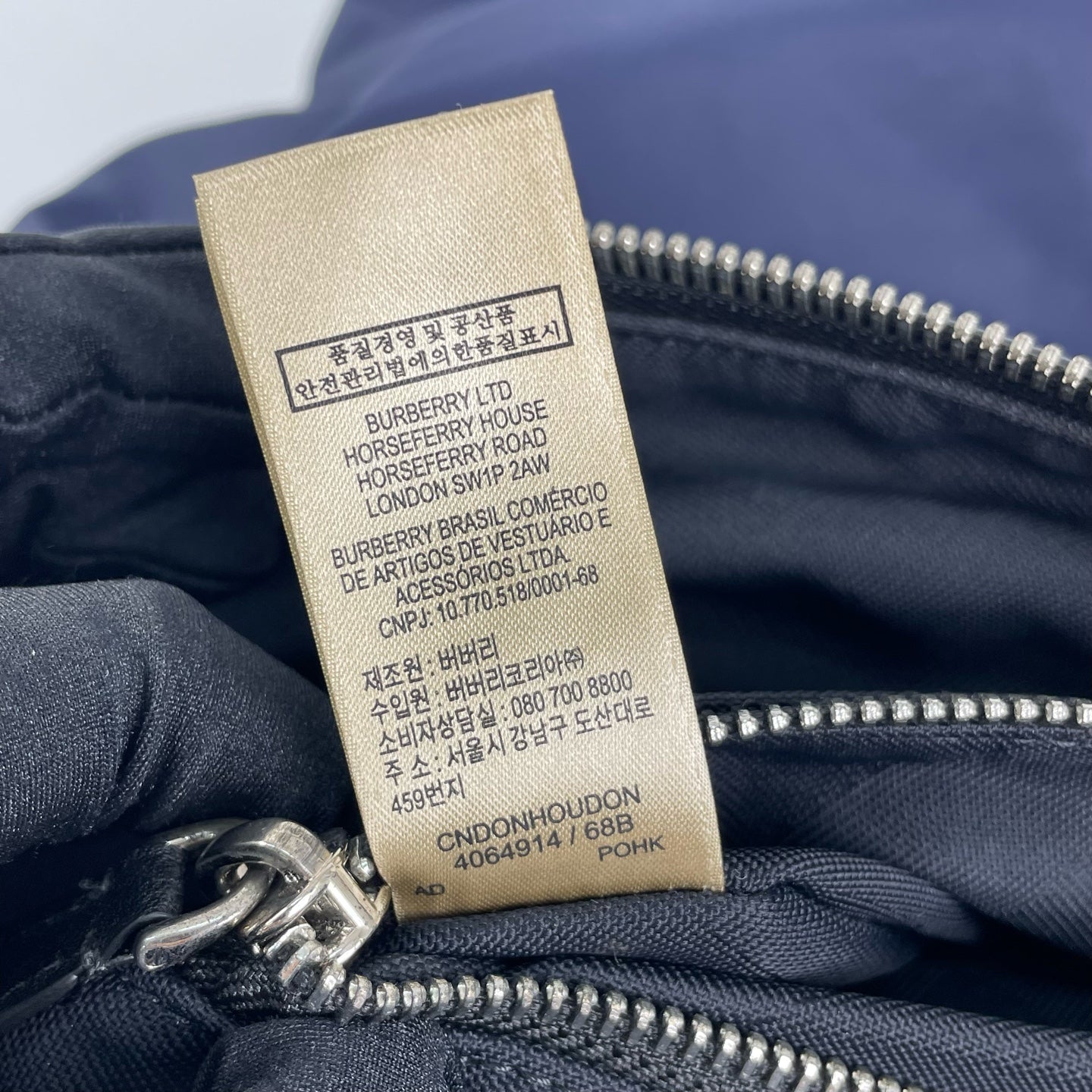 Burberry Cordura Blue Backpack