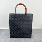 Celine CABAS Small Vertical Handbag with Logo Print Canvas 191542BZK.04LU