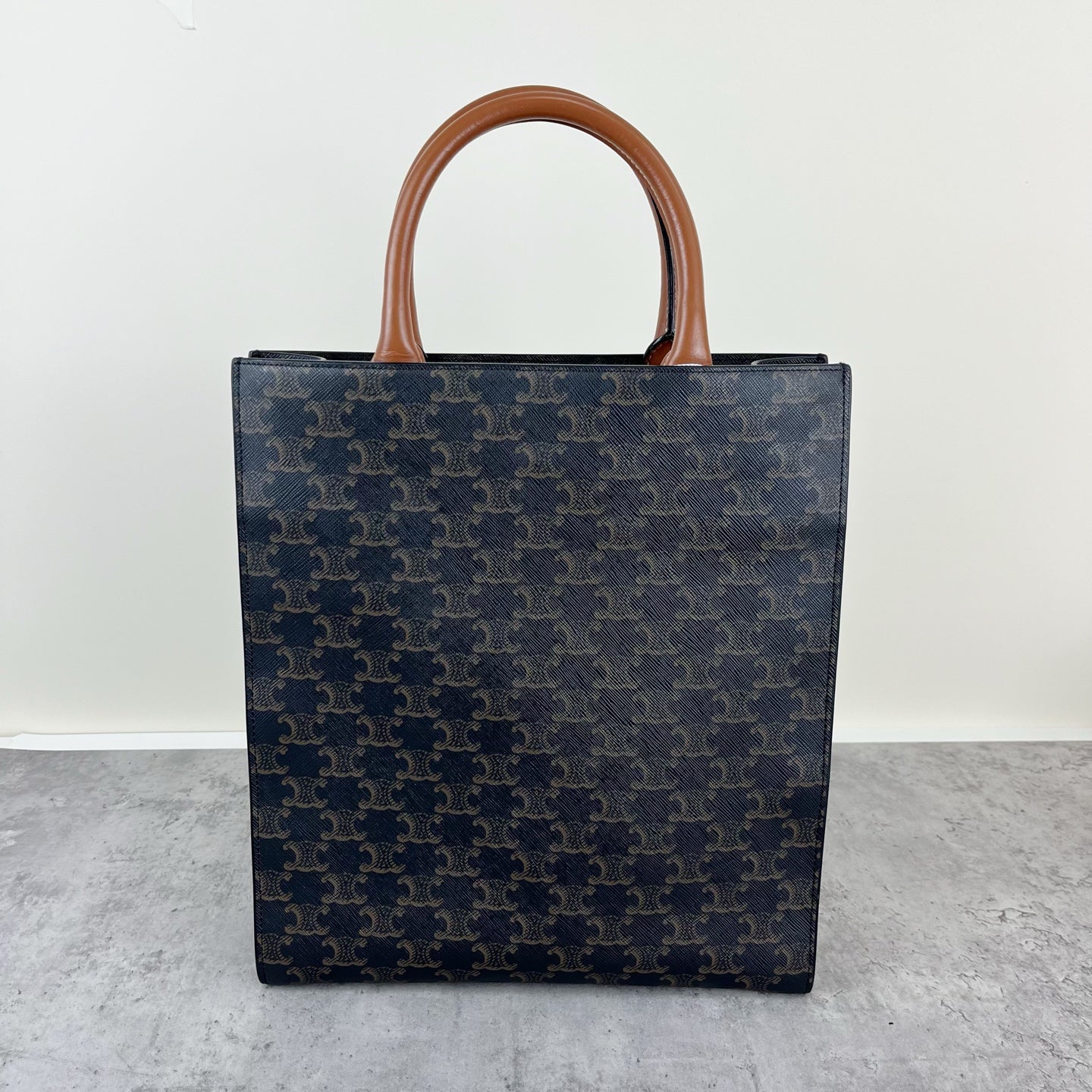 Celine CABAS Small Vertical Handbag with Logo Print Canvas 191542BZK.04LU