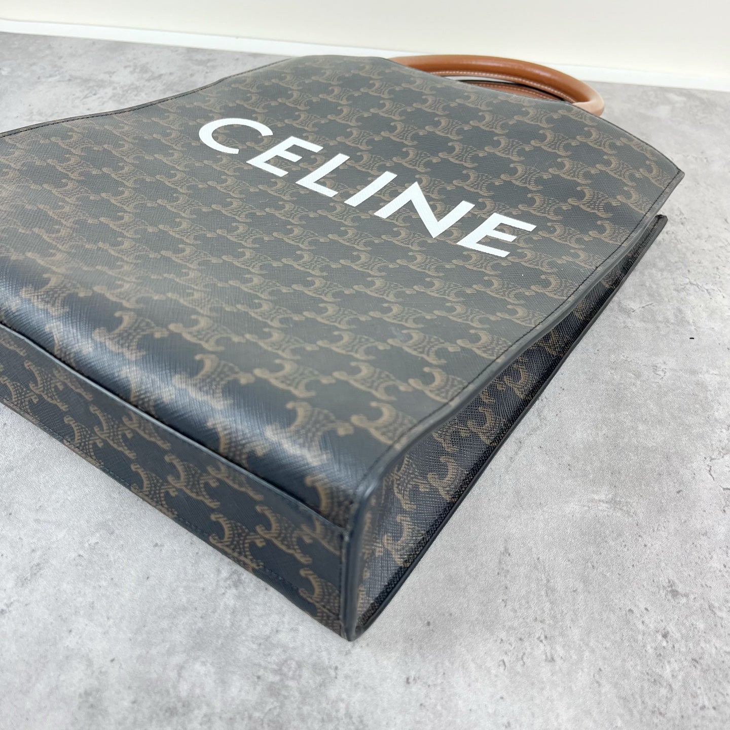 Celine CABAS Small Vertical Handbag with Logo Print Canvas 191542BZK.04LU