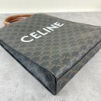 Celine CABAS Small Vertical Handbag with Logo Print Canvas 191542BZK.04LU