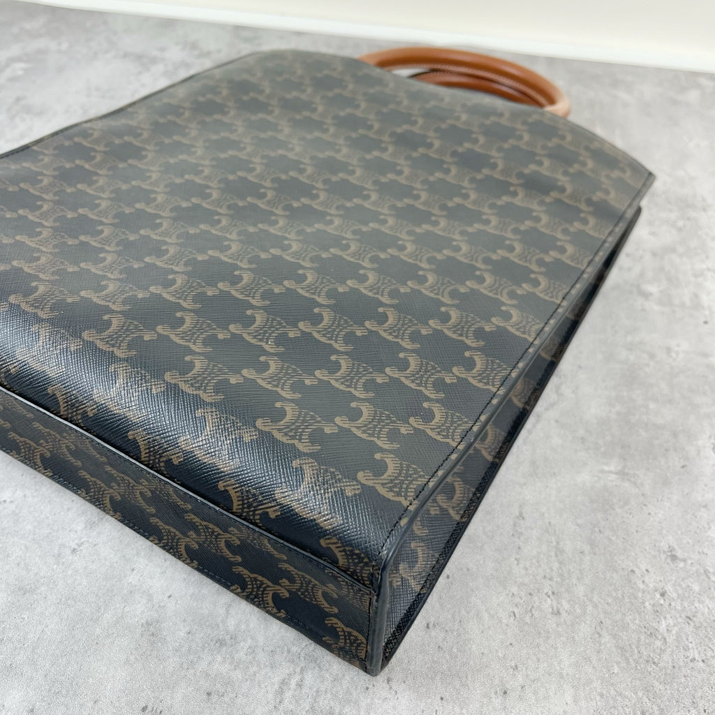 Celine CABAS Small Vertical Handbag with Logo Print Canvas 191542BZK.04LU
