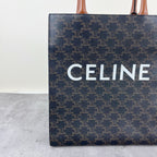 Celine CABAS Small Vertical Handbag with Logo Print Canvas 191542BZK.04LU