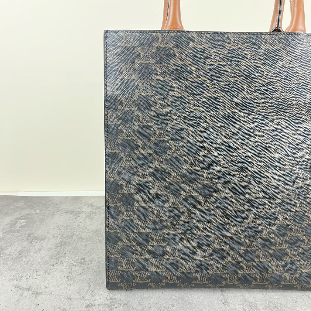 Celine CABAS Small Vertical Handbag with Logo Print Canvas 191542BZK.04LU