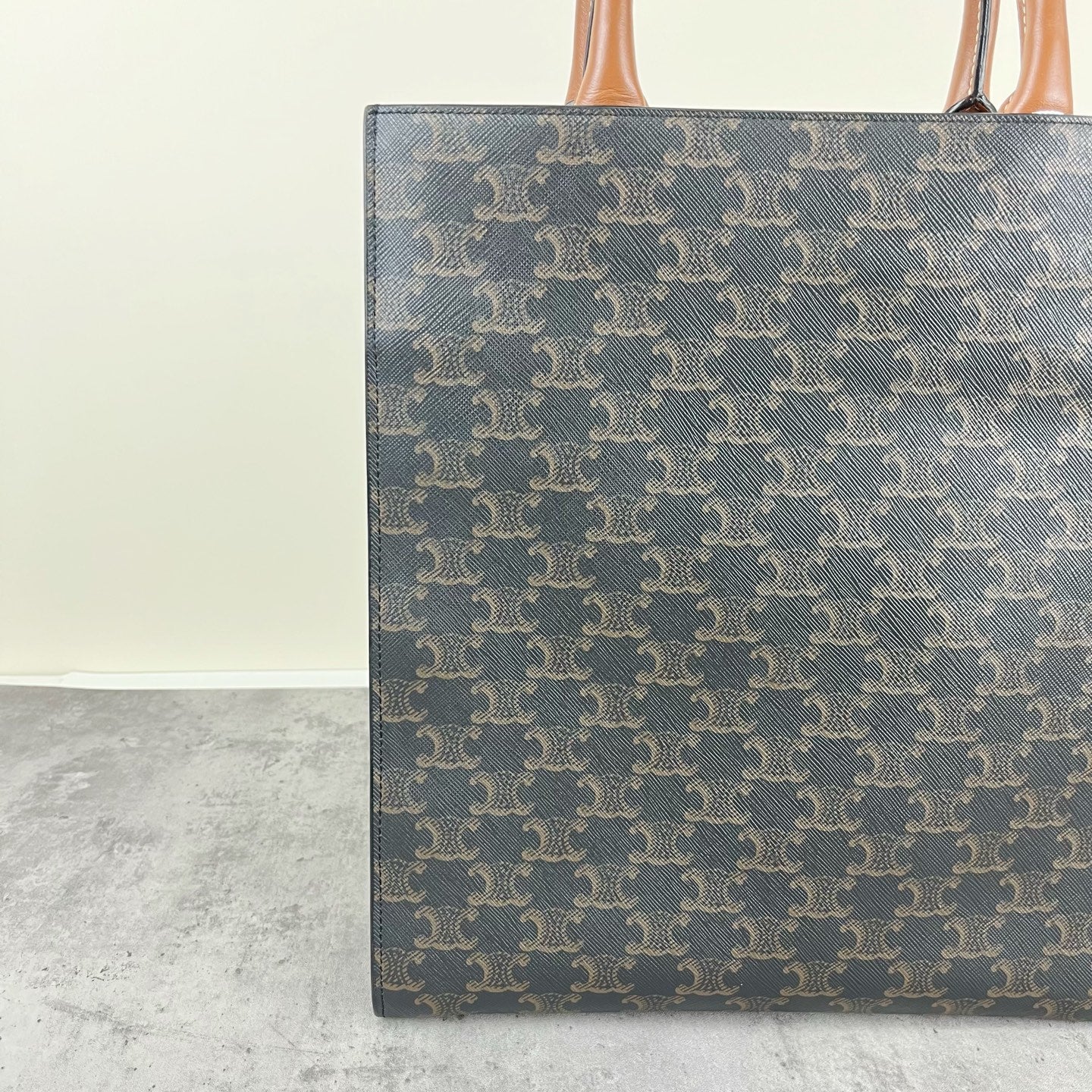 Celine CABAS Small Vertical Handbag with Logo Print Canvas 191542BZK.04LU