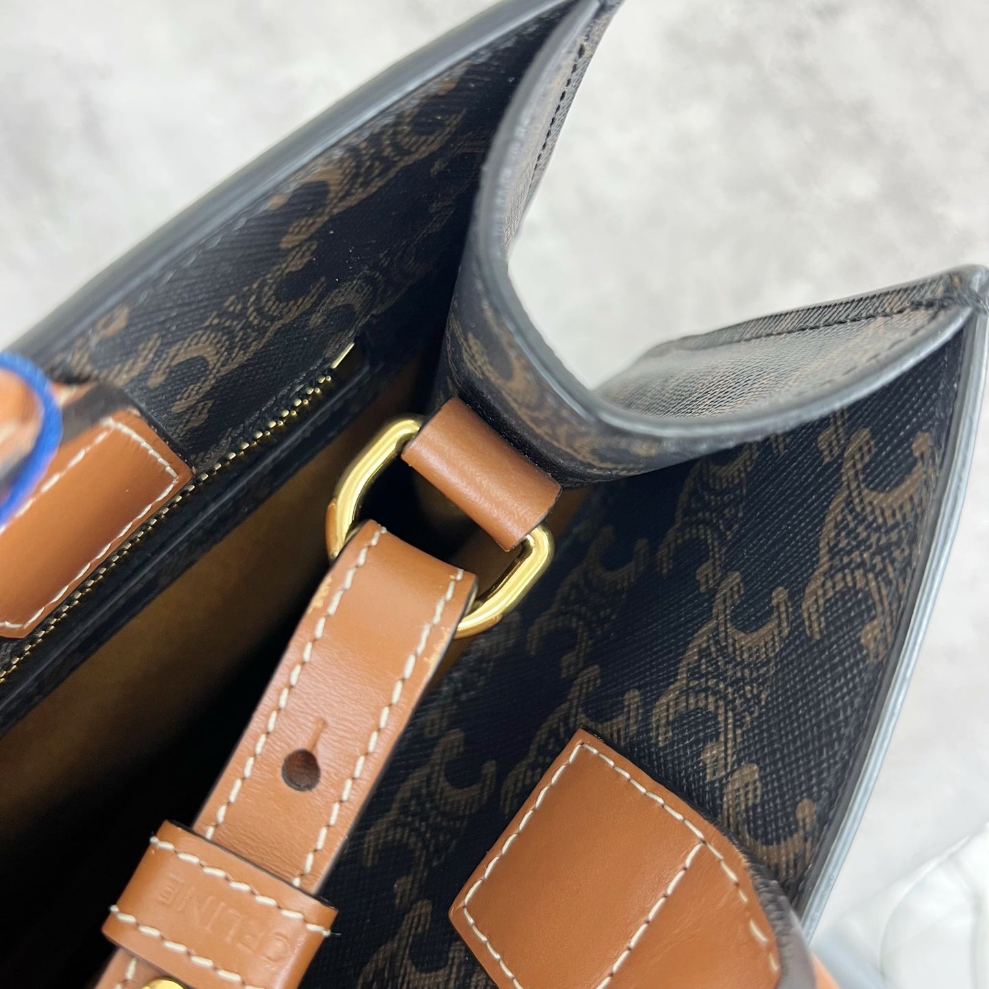 Celine CABAS Small Vertical Handbag with Logo Print Canvas 191542BZK.04LU