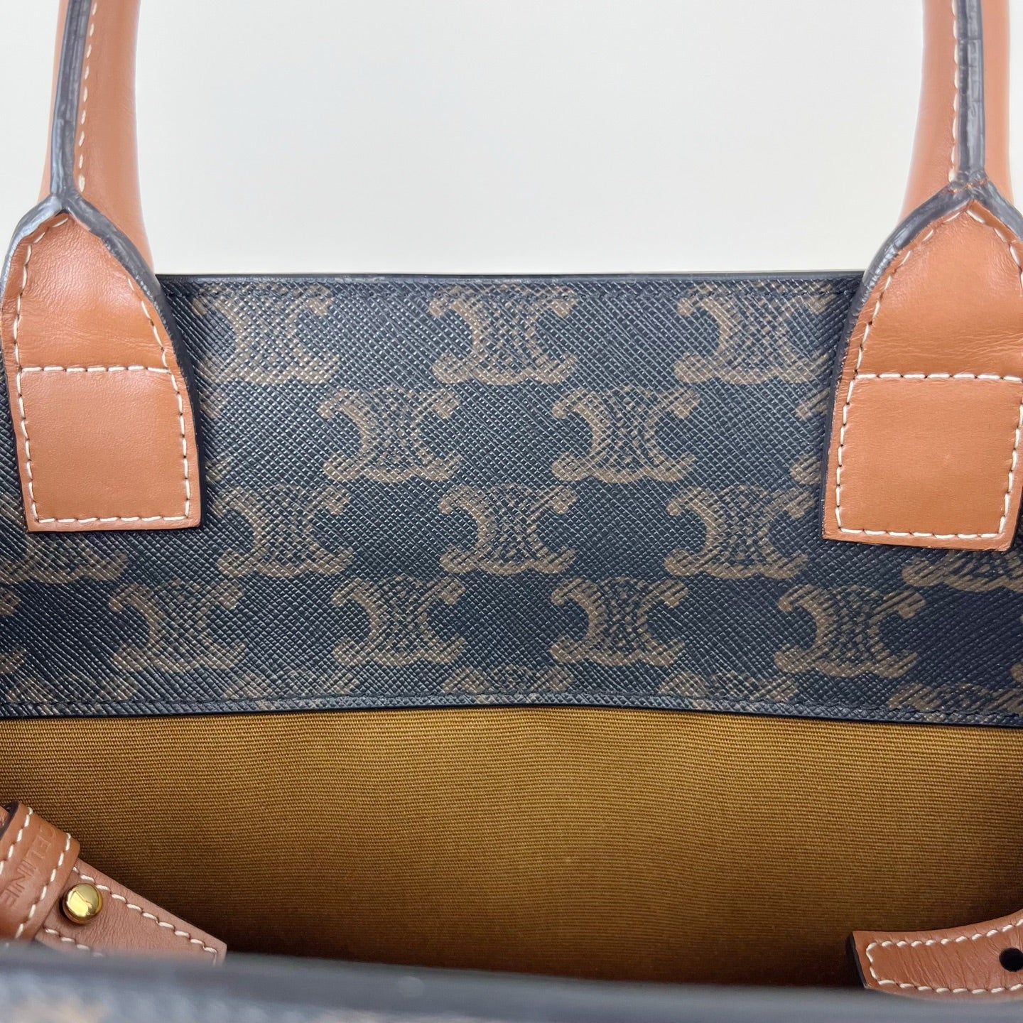 Celine CABAS Small Vertical Handbag with Logo Print Canvas 191542BZK.04LU