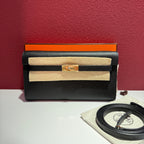 Hermes Kelly Classic To Go Wallet Black Crossbody 19.7 cm long x 11.5 cm wide x 1.5 cm thick H080253CC89