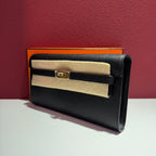 Hermes Kelly Classic To Go Wallet Black Crossbody 19.7 cm long x 11.5 cm wide x 1.5 cm thick H080253CC89