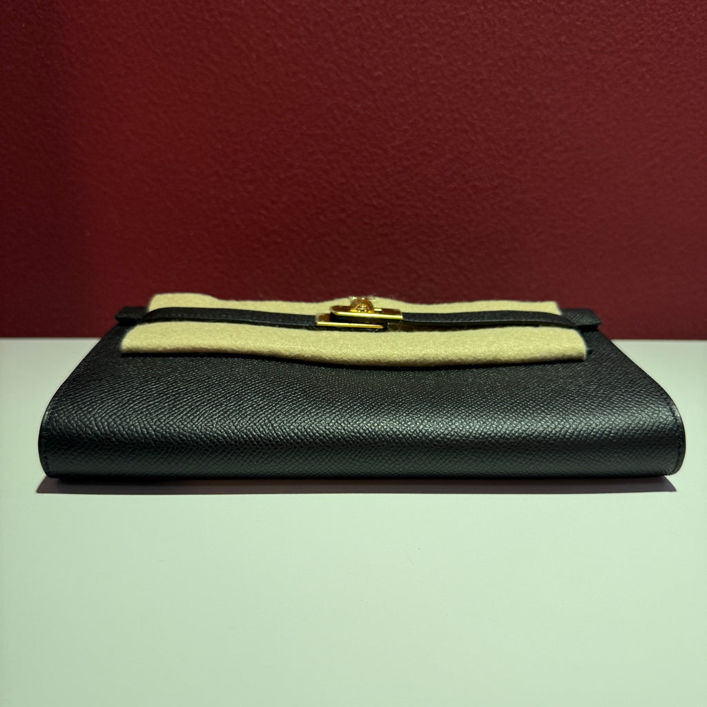 Hermes Kelly Classic To Go Wallet Black Crossbody 19.7 cm long x 11.5 cm wide x 1.5 cm thick H080253CC89