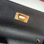 Hermes Kelly Classic To Go Wallet Black Crossbody 19.7 cm long x 11.5 cm wide x 1.5 cm thick H080253CC89