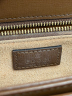 Gucci Canvas Brown Saddle Bag