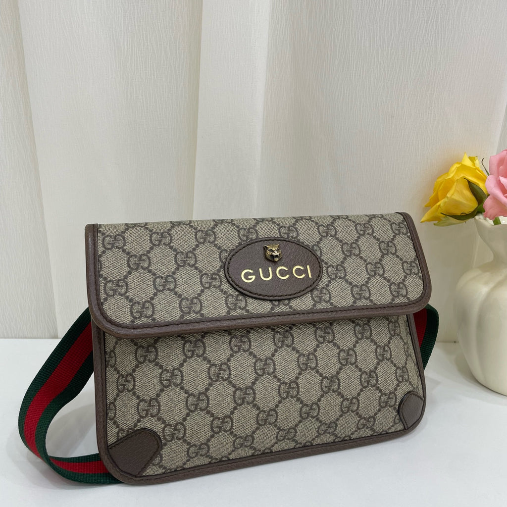 Gucci Canvas Brown Belt Bag & Fanny Pack