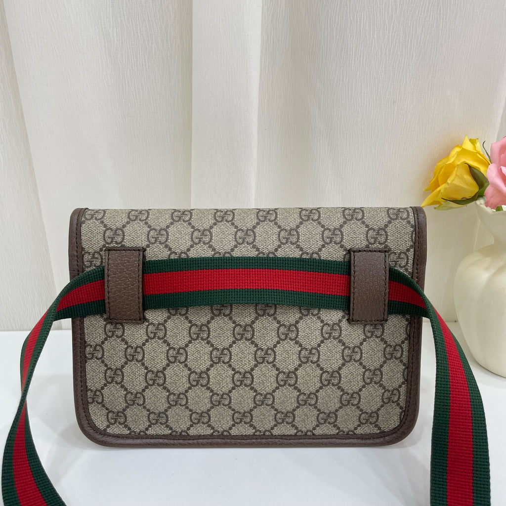 Gucci Canvas Brown Belt Bag & Fanny Pack
