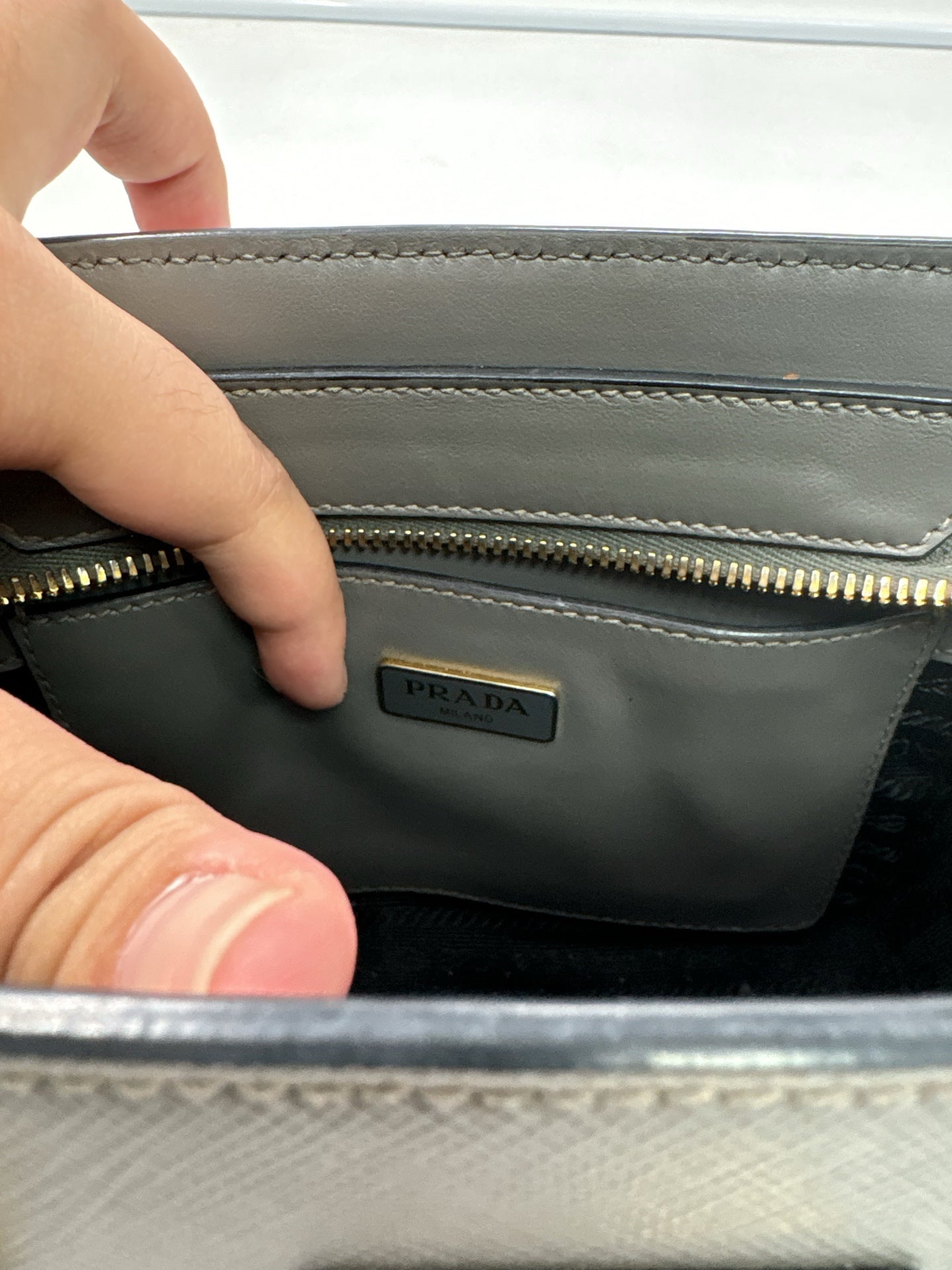 Prada Gray Satchel