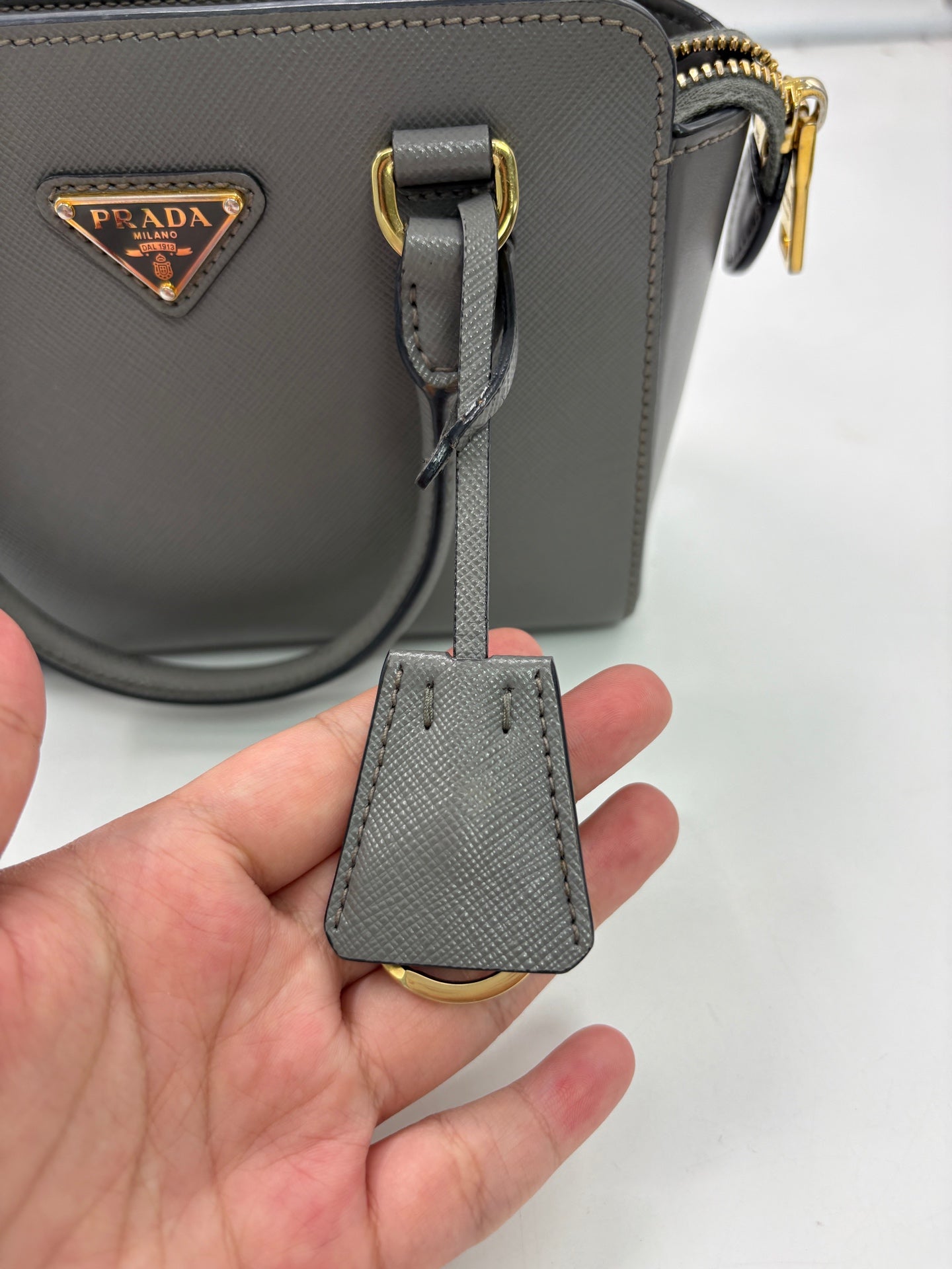 Prada Gray Satchel
