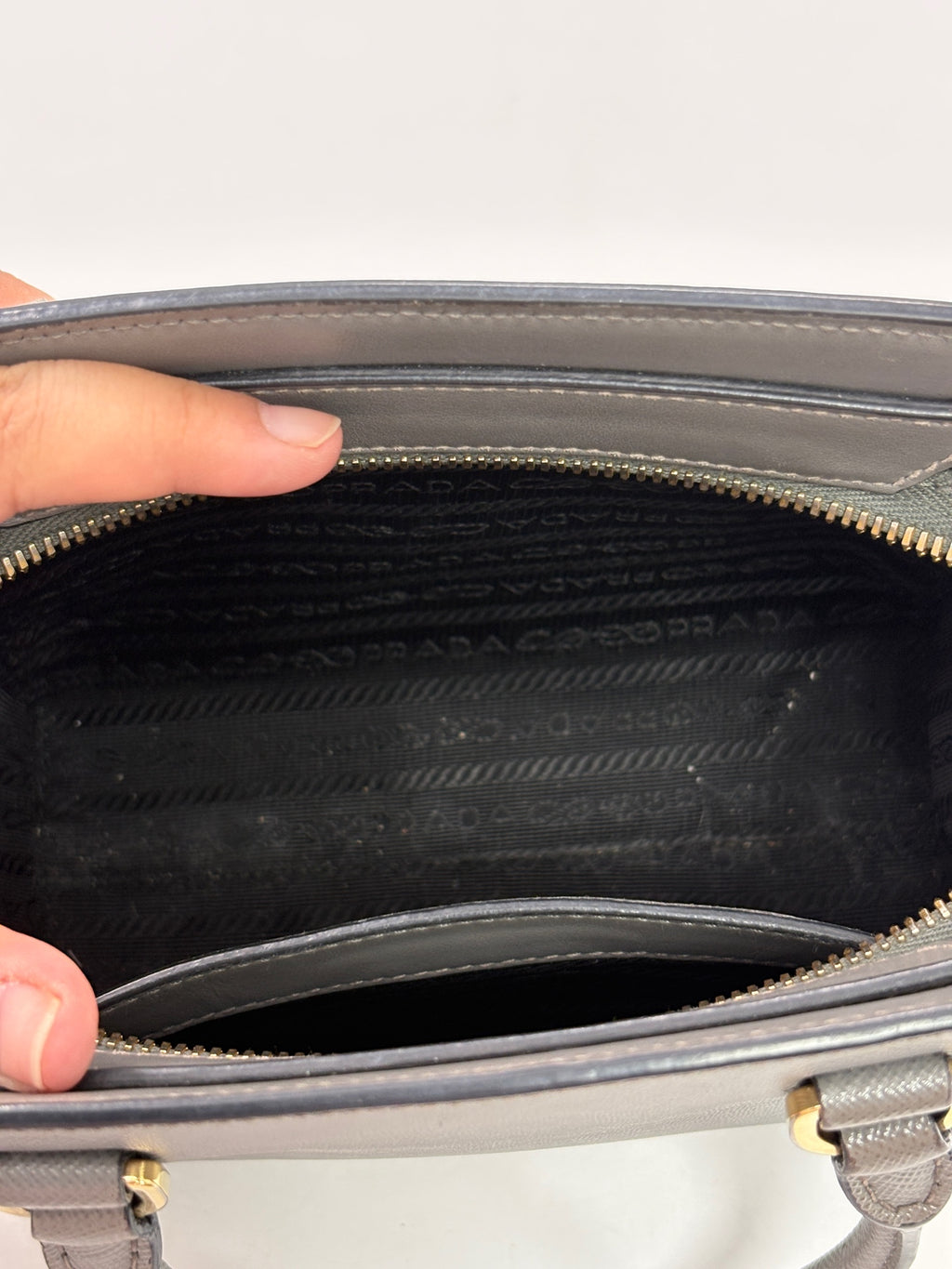 Prada Gray Satchel