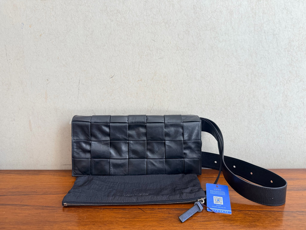 Bottega Veneta Cassette Black Belt Bag & Fanny Pack