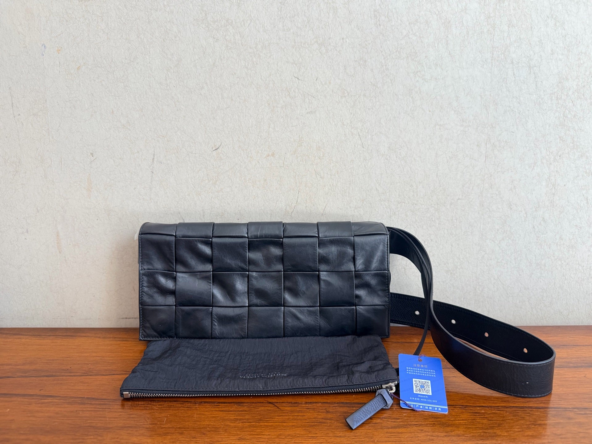 Bottega Veneta Cassette Black Belt Bag & Fanny Pack