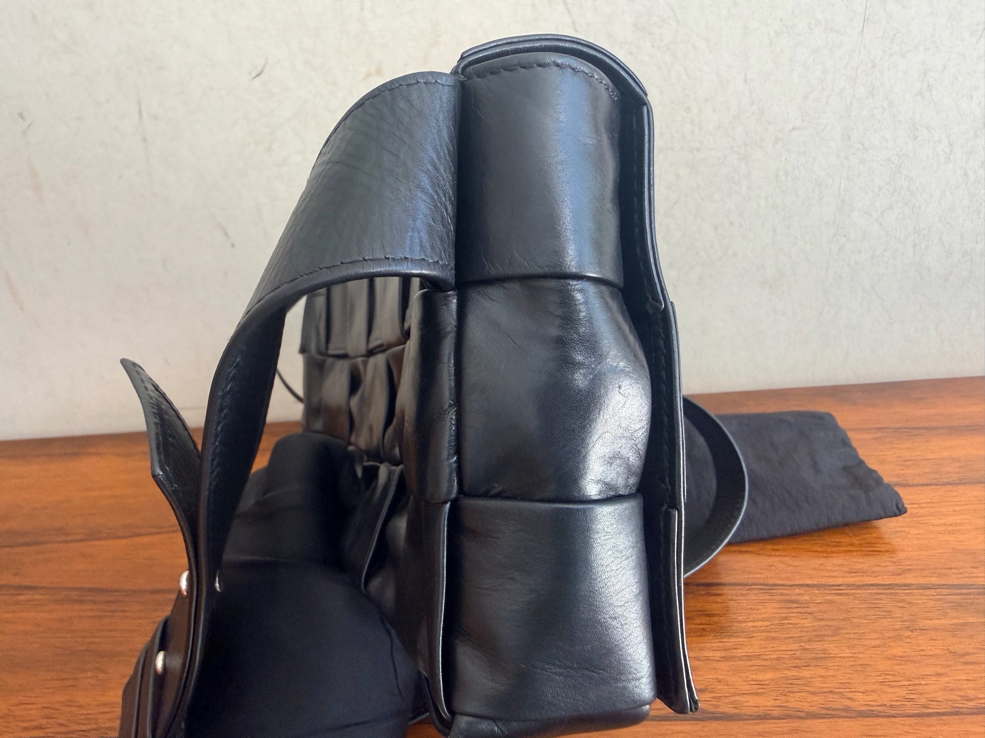 Bottega Veneta Cassette Black Belt Bag & Fanny Pack